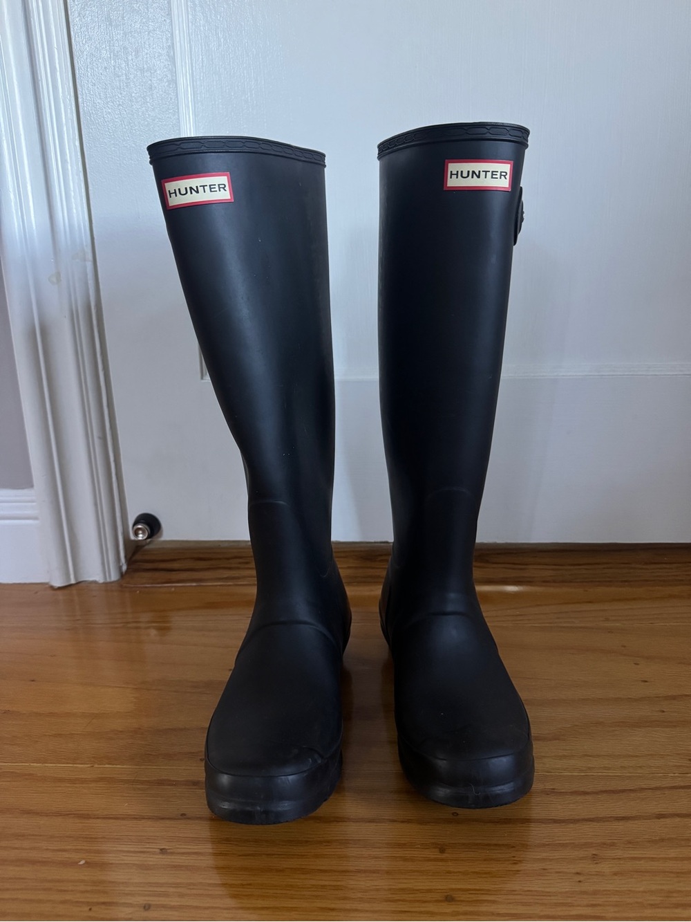 Hunter Black Tall Waterproof Rain Boots